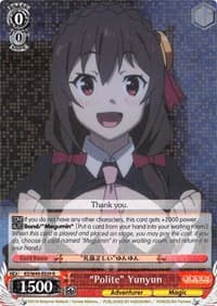 "Polite" Yunyun - KonoSuba - Weiss Schwarz card