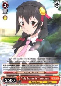 "My Name Is" Yunyun - KonoSuba - Weiss Schwarz card