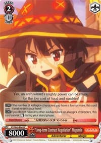 "Long-term Contract Negotiation" Megumin - KonoSuba - Weiss Schwarz card