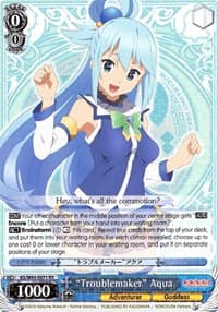 "Troublemaker" Aqua - KonoSuba - Weiss Schwarz card
