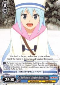 "Significance of Killing Snow Sprites?" Aqua - KonoSuba - Weiss Schwarz card
