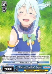 "Full of Smiles" Aqua - KonoSuba - Weiss Schwarz card