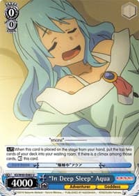 "In Deep Sleep" Aqua - KonoSuba - Weiss Schwarz card
