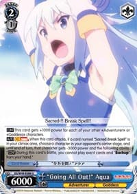 "Going All Out!" Aqua - KonoSuba - Weiss Schwarz card
