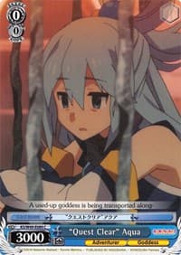 "Quest Clear" Aqua - KonoSuba - Weiss Schwarz card