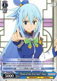 "Head of the Axis Sect" Aqua - KonoSuba - Weiss Schwarz card