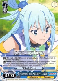 "Demand for Apology" Aqua - KonoSuba - Weiss Schwarz card