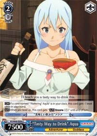 "Tasty Way to Drink" Aqua - KonoSuba - Weiss Schwarz card