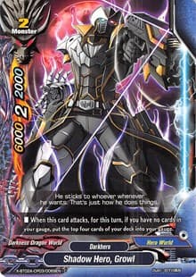 Shadow Hero, Growl - Evolution & Mutation - Future Card BuddyFight card