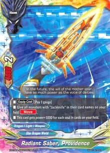 Radiant Saber, Providence - Evolution & Mutation - Future Card BuddyFight card