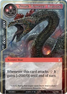 Stone Tongued Basilisk - Ancient Nights - Force of Will card