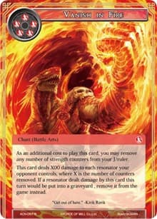 Vanish in Fire - Ancient Nights - Force of Will card