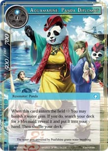 Aquamarine, Panda Diplomat - Ancient Nights - Force of Will card