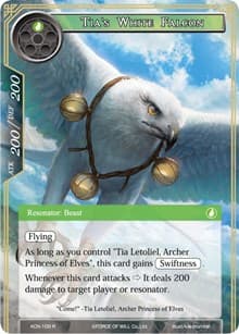 Tia's White Falcon - Ancient Nights - Force of Will card