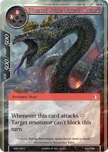 [Variant] Stone Tongued Basilisk - Ancient Nights - Force of Will card
