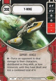 Y-Wing - Empire at War - Star Wars: Destiny card