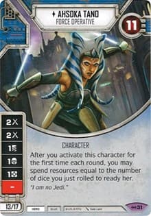 Ahsoka Tano - Force Operative (Card Only) - Empire at War - Star Wars: Destiny card