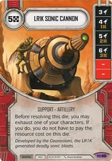 LR1K Sonic Cannon - Empire at War - Star Wars: Destiny card