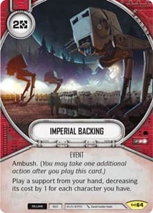 Imperial Backing - Empire at War - Star Wars: Destiny card