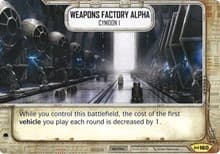 Weapons Factory Alpha - Cymoon 1 - Empire at War - Star Wars: Destiny card