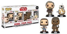 Star Wars: The Last Jedi: Rebel Four Pack (Bobble-Heads) (Costco Exclusive) - Pop! Vinyl - Funko card