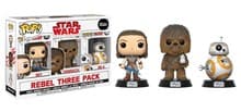 Star Wars: The Last Jedi: Rebel Three Pack (Bobble-Heads) (Costco Exclusive) - Pop! Vinyl - Funko card