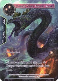 [Variant] Stone Tongued Basilisk (Full Art) - Ancient Nights - Force of Will card