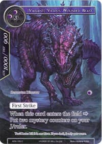 [Variant] Vicious Wounded Beast (Full Art) - Ancient Nights - Force of Will card