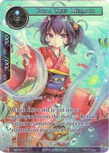 Coral Reef Mermaid (Full Art) - Ancient Nights - Force of Will card
