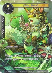 Gem Beast (Full Art) - Ancient Nights - Force of Will card