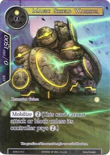 Magic Shield Warrior (Full Art) - Ancient Nights - Force of Will card