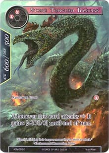 Stone Tongued Basilisk (Full Art) - Ancient Nights - Force of Will card
