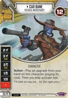 Cad Bane - Vicious Mercenary (Card Only) - Empire at War - Star Wars: Destiny card