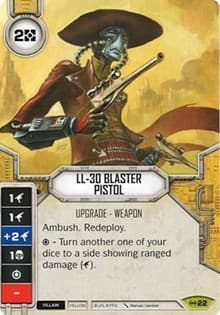 LL-30 Blaster Pistol (Card Only) - Empire at War - Star Wars: Destiny card