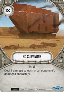 No Survivors - Empire at War - Star Wars: Destiny card