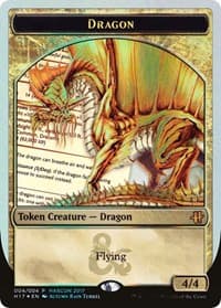 Dragon Token (Gold) - Media Promos - Magic: The Gathering card
