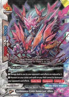 Quintessence Crystal Demon Lord, Athora - LVL Up! Heroes & Adventurers! - Future Card BuddyFight card