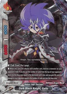 Dark Black Knight, Gaito - LVL Up! Heroes & Adventurers! - Future Card BuddyFight card