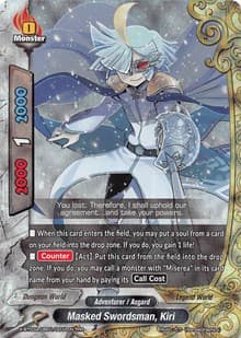 Masked Swordsman, Kiri - LVL Up! Heroes & Adventurers! - Future Card BuddyFight card