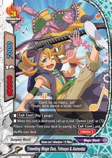Traveling Mage Duo, Tetsuya & Asmodai - LVL Up! Heroes & Adventurers! - Future Card BuddyFight card