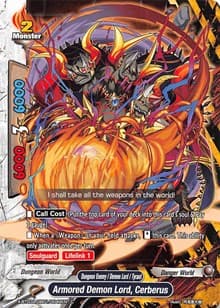 Armored Demon Lord, Cerberus - LVL Up! Heroes & Adventurers! - Future Card BuddyFight card