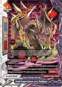 Death Dragon Demon Lord, Deathgaze - LVL Up! Heroes & Adventurers! - Future Card BuddyFight card