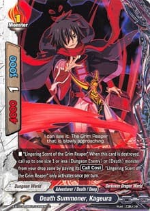 Death Summoner, Kageura - LVL Up! Heroes & Adventurers! - Future Card BuddyFight card