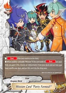 Mission Card "Party Formed!" - LVL Up! Heroes & Adventurers! - Future Card BuddyFight card