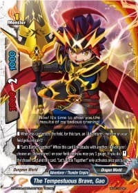 The Tempestuous Brave, Gao (Secret) - LVL Up! Heroes & Adventurers! - Future Card BuddyFight card