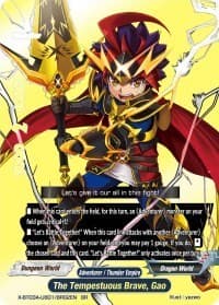 The Tempestuous Brave, Gao (BR) - LVL Up! Heroes & Adventurers! - Future Card BuddyFight card