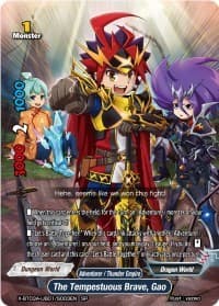 The Tempestuous Brave, Gao (SP) - LVL Up! Heroes & Adventurers! - Future Card BuddyFight card