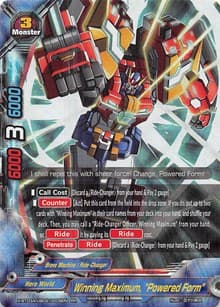 Winning Maximum, "Powered Form" - LVL Up! Heroes & Adventurers! - Future Card BuddyFight card