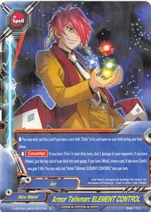 Armor Talisman: ELEMENT CONTROL - LVL Up! Heroes & Adventurers! - Future Card BuddyFight card