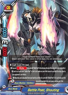 Battle Poet, Shouting - LVL Up! Heroes & Adventurers! - Future Card BuddyFight card